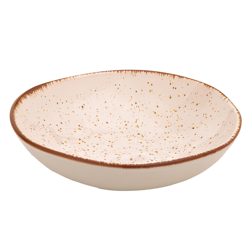 Kit 6 Pratos De Sobremesa Cerâmica Creta 20cm HZOR