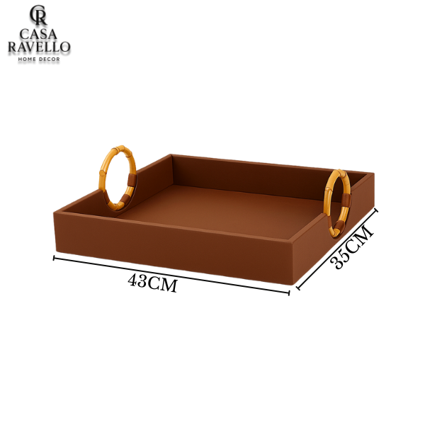 Bandeja em Mdf C/ Revestimento em PU - Terracota