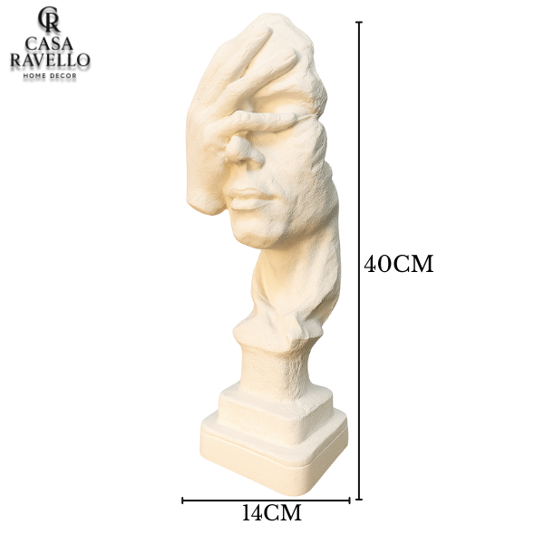Silêncio da Arte - Estátua decorativa em Gesso