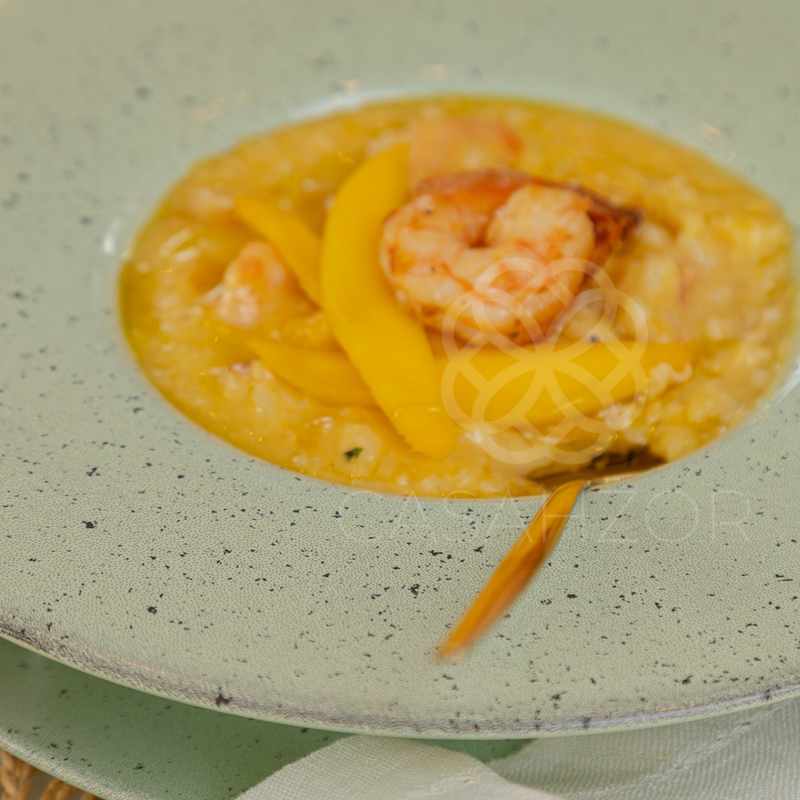 Kit 6 Pratos Para Risoto Cerâmica Pistacchio 28cm HZOR