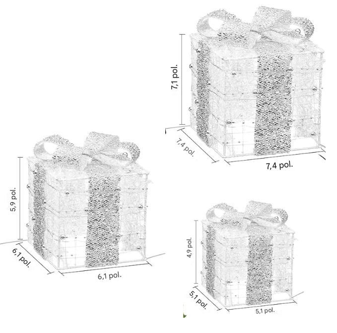 Kit Presentes 3D Luminescência de Natal