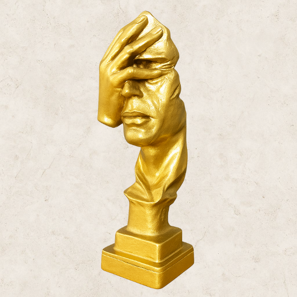 Silêncio da Arte - Estátua decorativa em Gesso
