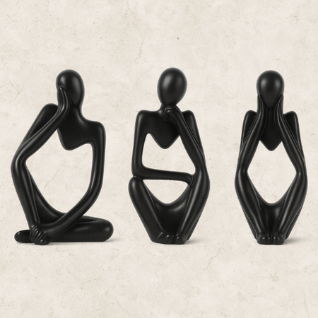 Tríade da Contemplação - Estátua decorativa em Resina
