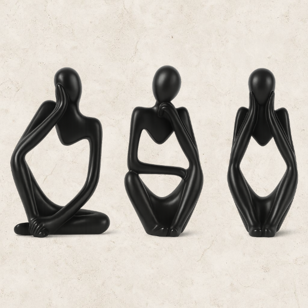 Tríade da Contemplação - Estátua decorativa em Resina