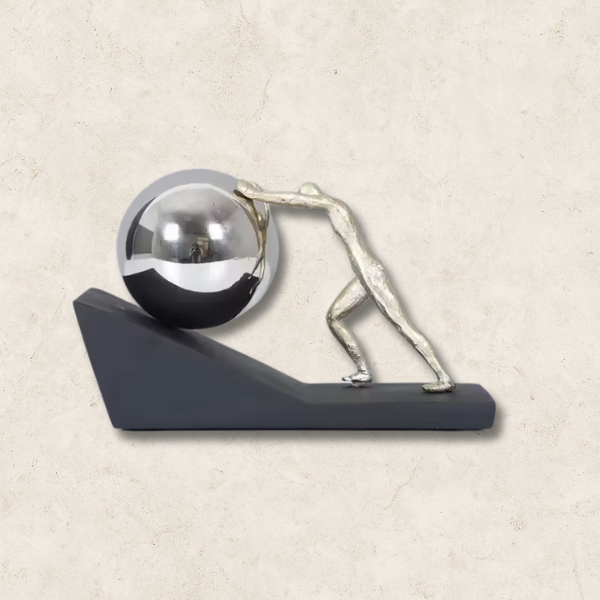 Estátua para decoração em Resina - Empurrando Limites