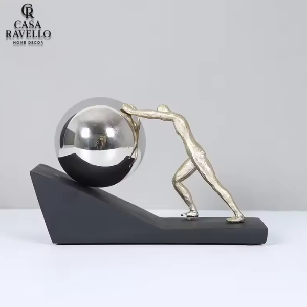 Estátua para decoração em Resina - Empurrando Limites