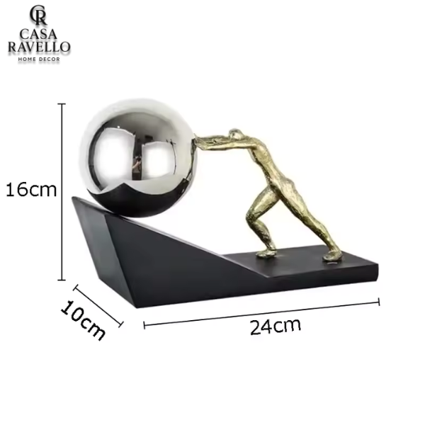 Estátua para decoração em Resina - Empurrando Limites