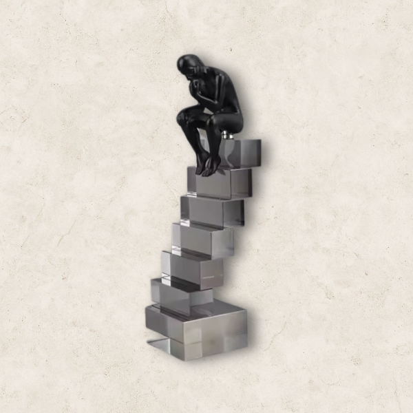 Estátua para decoração em Resina e Cristal - Dimensão do Pensamento