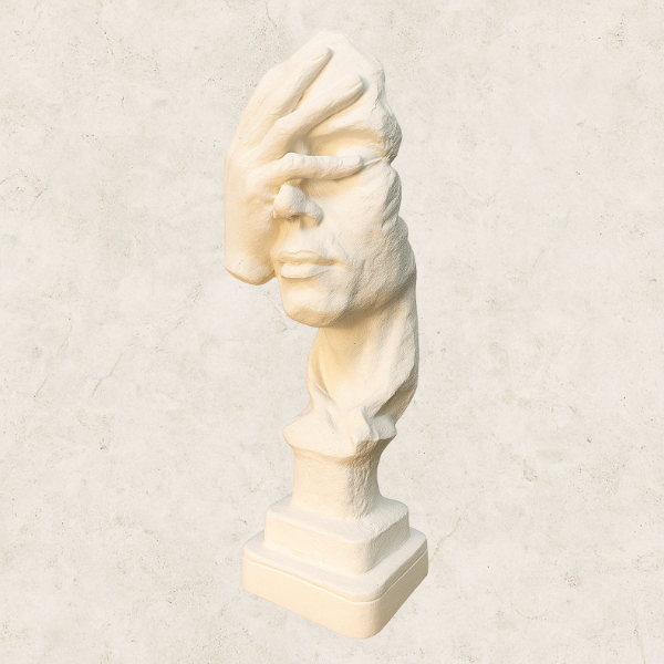 Silêncio da Arte - Estátua decorativa em Gesso