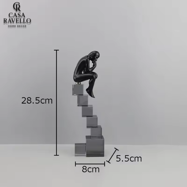 Estátua para decoração em Resina e Cristal - Dimensão do Pensamento