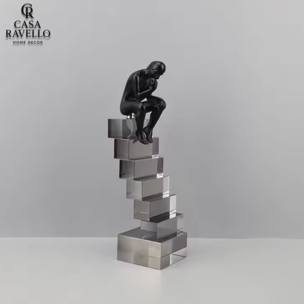 Estátua para decoração em Resina e Cristal - Dimensão do Pensamento