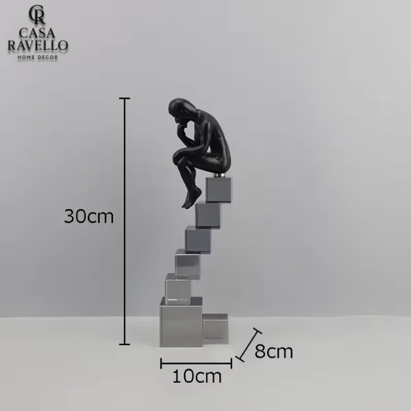 Estátua para decoração em Resina e Cristal - Dimensão do Pensamento