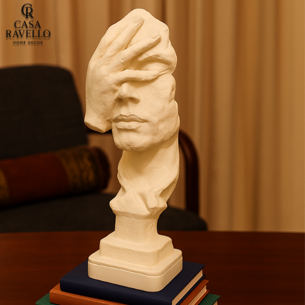 Silêncio da Arte - Estátua decorativa em Gesso